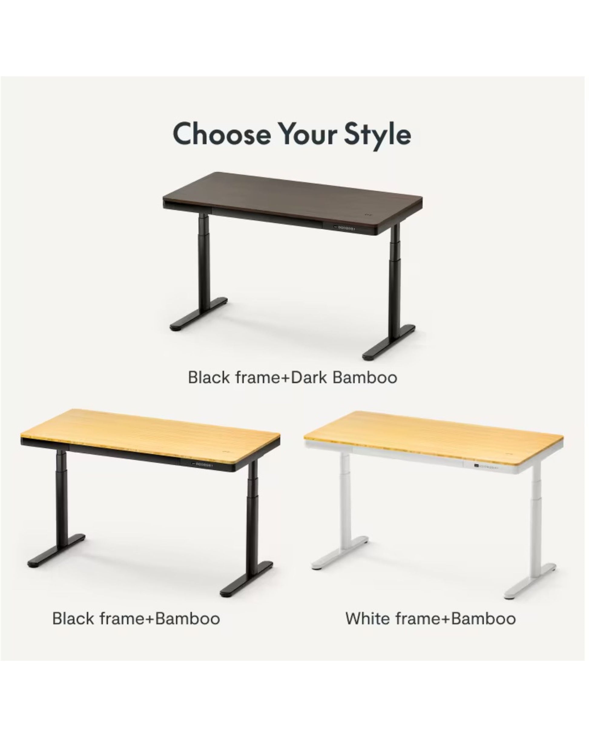 FlexiSpot Comhar Pro Q8 Electric Standing Desk with Wireless Charger - Bamboo Sit Stand Desk with Dual Motor - Office Living Store