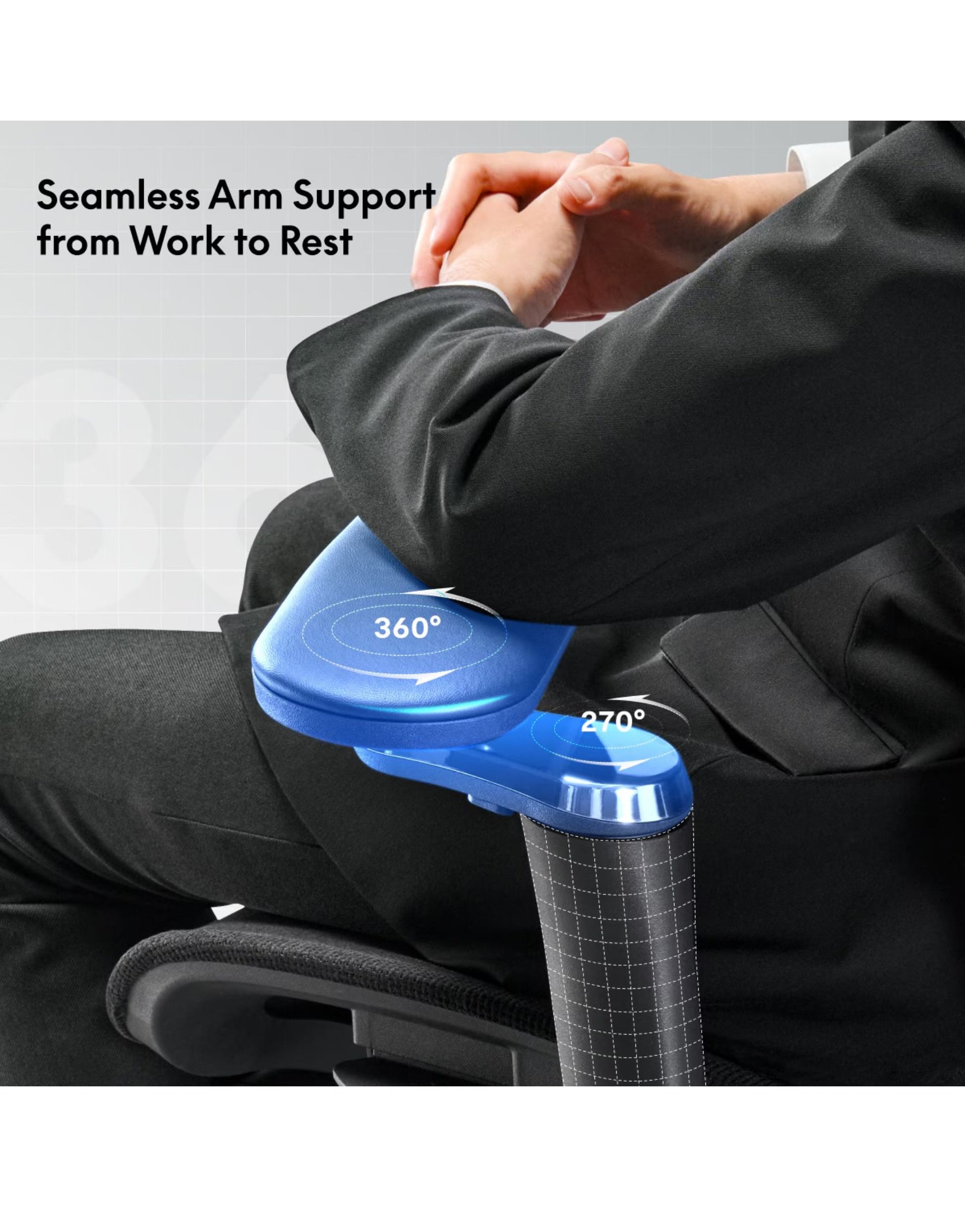 FlexiSpot C7 Morpher Heavy Duty Ergonomic Office Chair with Air Lumbar Support & Footrest - 380 lbs Reclining Desk Chair - Office Living Store