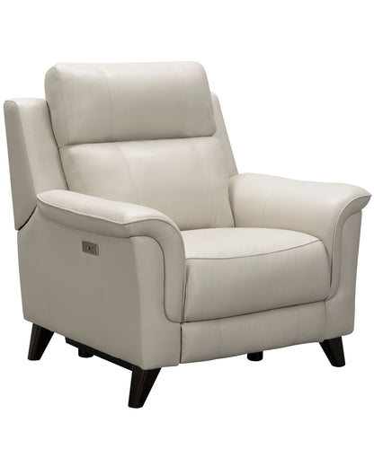 Barcalounger Kester Power Recliner Chair with Power Headrest and USB Port - Laurel Cream Leather - Office Living Store