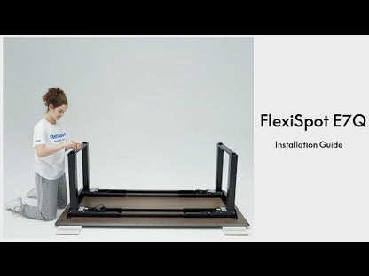 FlexiSpot E7Q Odin 4-Leg Electric Standing Desk – Heavy Duty Adjustable