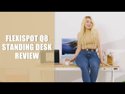 FlexiSpot Comhar Pro Q8 Electric Standing Desk – Bamboo – Dual Motor